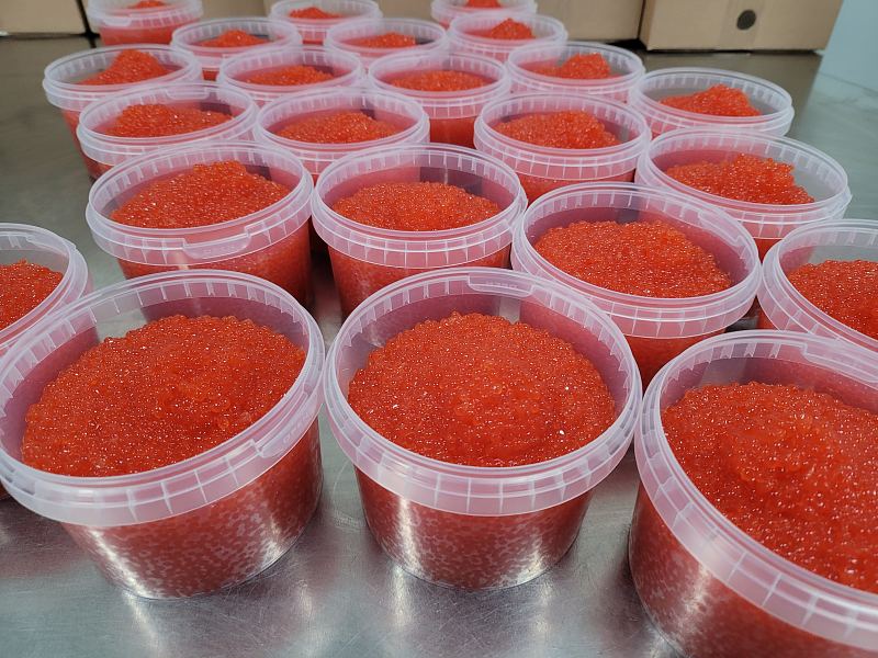 Fresh trout roe in 500g 